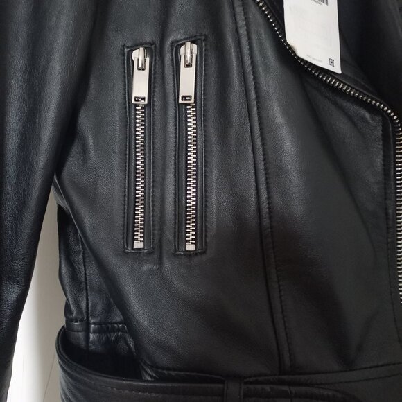 Genuine sheep leather biker jacket from Zara - Picture 3 of 7